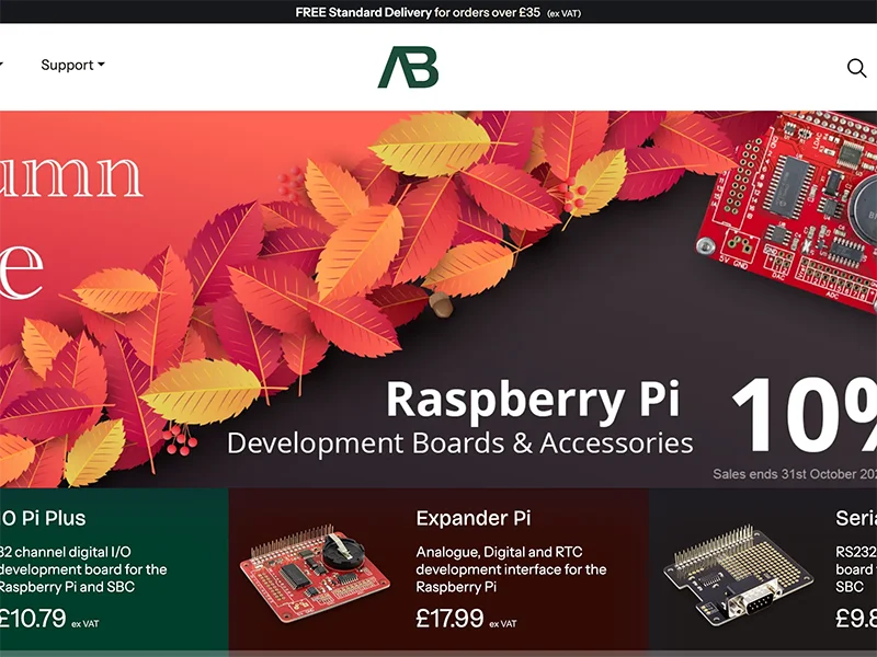 Atlas CMS, our ecommerce platform and AB Electronics UK move screenshot