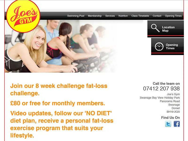 Joe's Gym Swanage Website Project