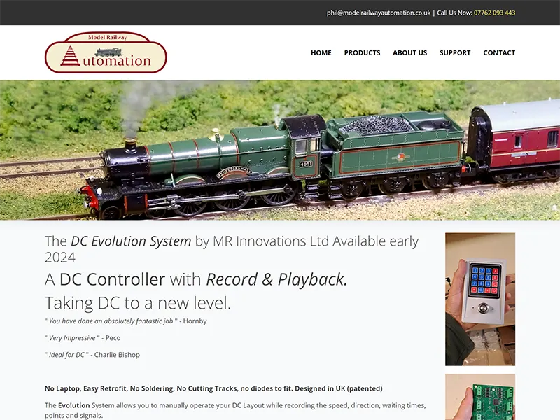 Model Railway Automation Business Website Project
