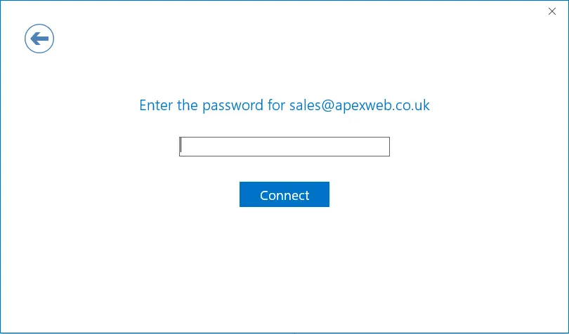 Outlook enter password
